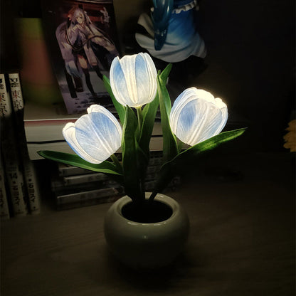 FloraLume™ – Romantisk Tulpan LED Nattlampa