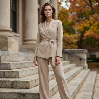 Celeste™ – Elegant Set Med Kavaj Och Byxor Med Vida Ben För Damer
