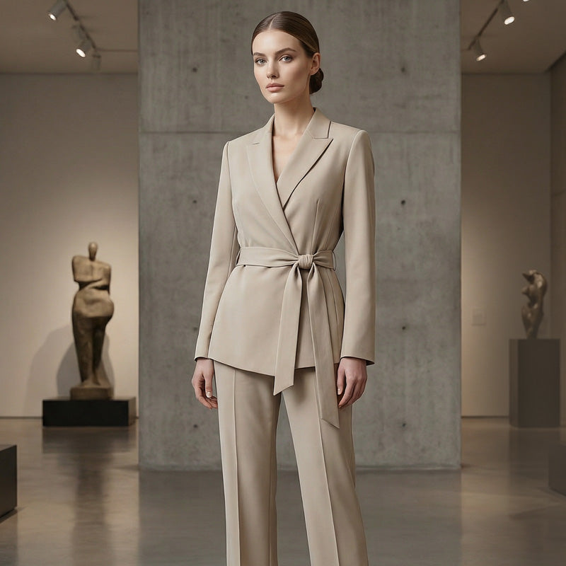 Celeste™ – Elegant Set Med Kavaj Och Byxor Med Vida Ben För Damer